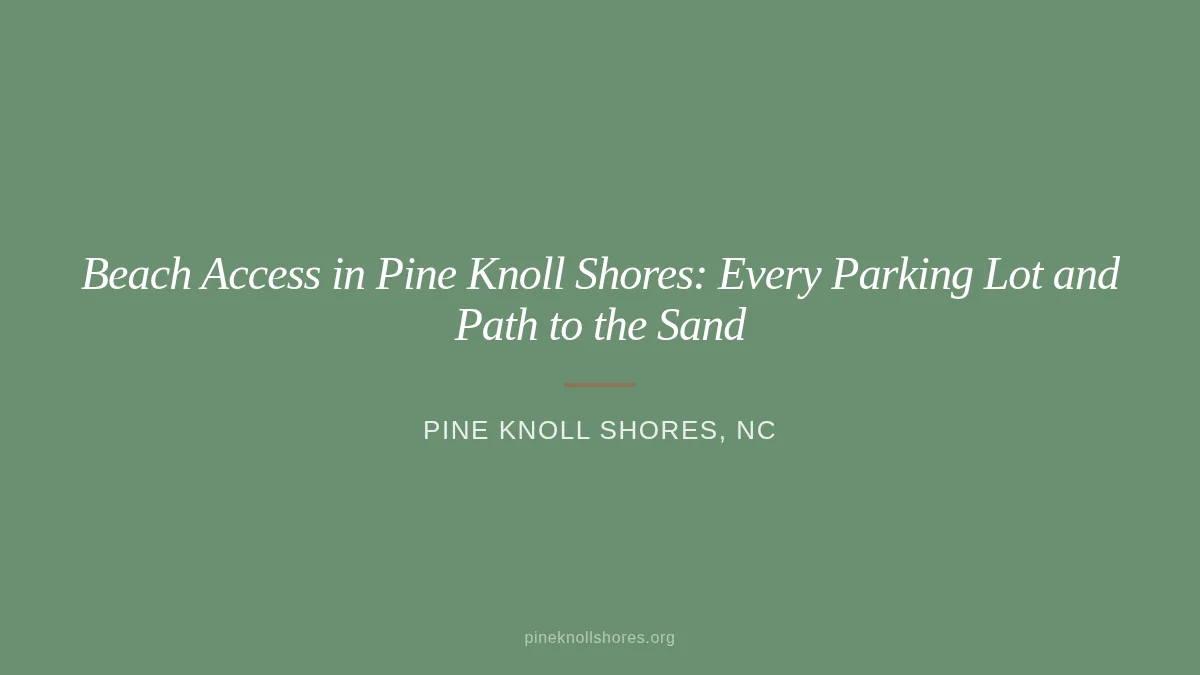 Beach access path through the dunes in Pine Knoll Shores, NC